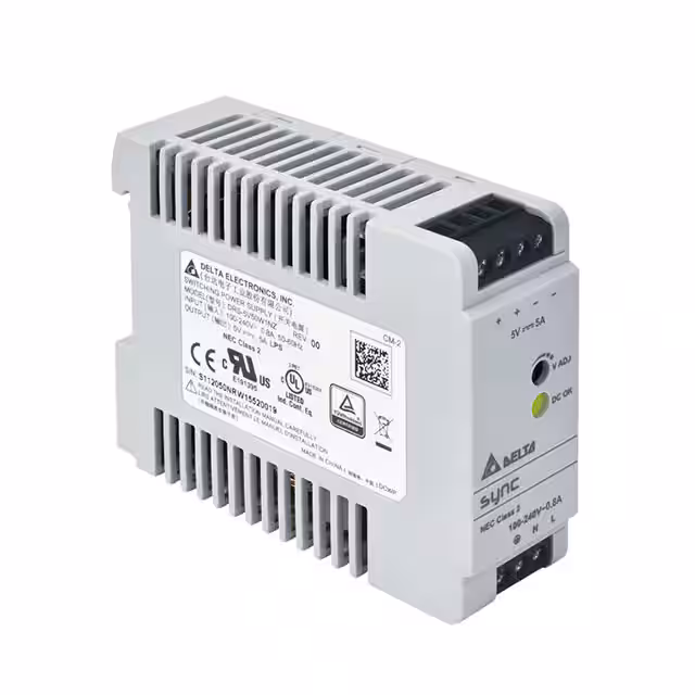 DRS-5V50W1NZ Delta Electronics  Industrial DIN Rail Power Supplies